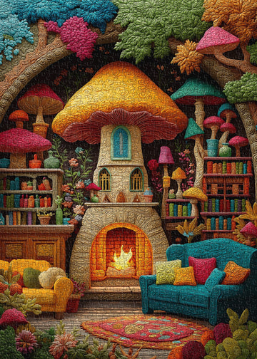 Mushroom House Jigsaw Puzzle 1000 Pieces